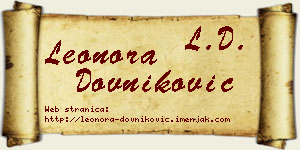 Leonora Dovniković vizit kartica